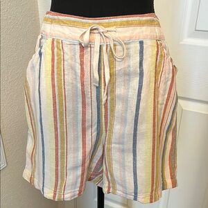 Lane Bryant Multi Colored Striped Shorts